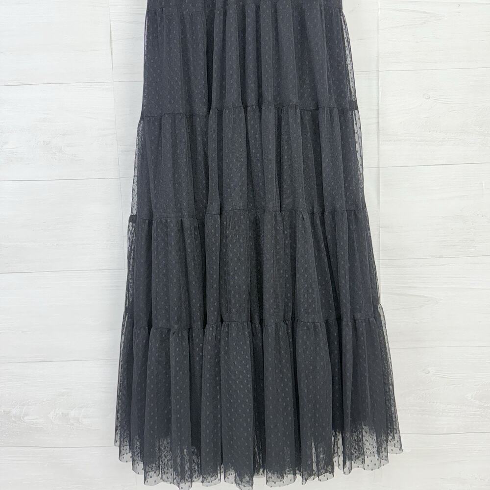 NWT Lulus Made to Be Magical Maxi‎ Dress XL Black Dotted Tulle Witchy Whimsygoth - Picture 6 of 16